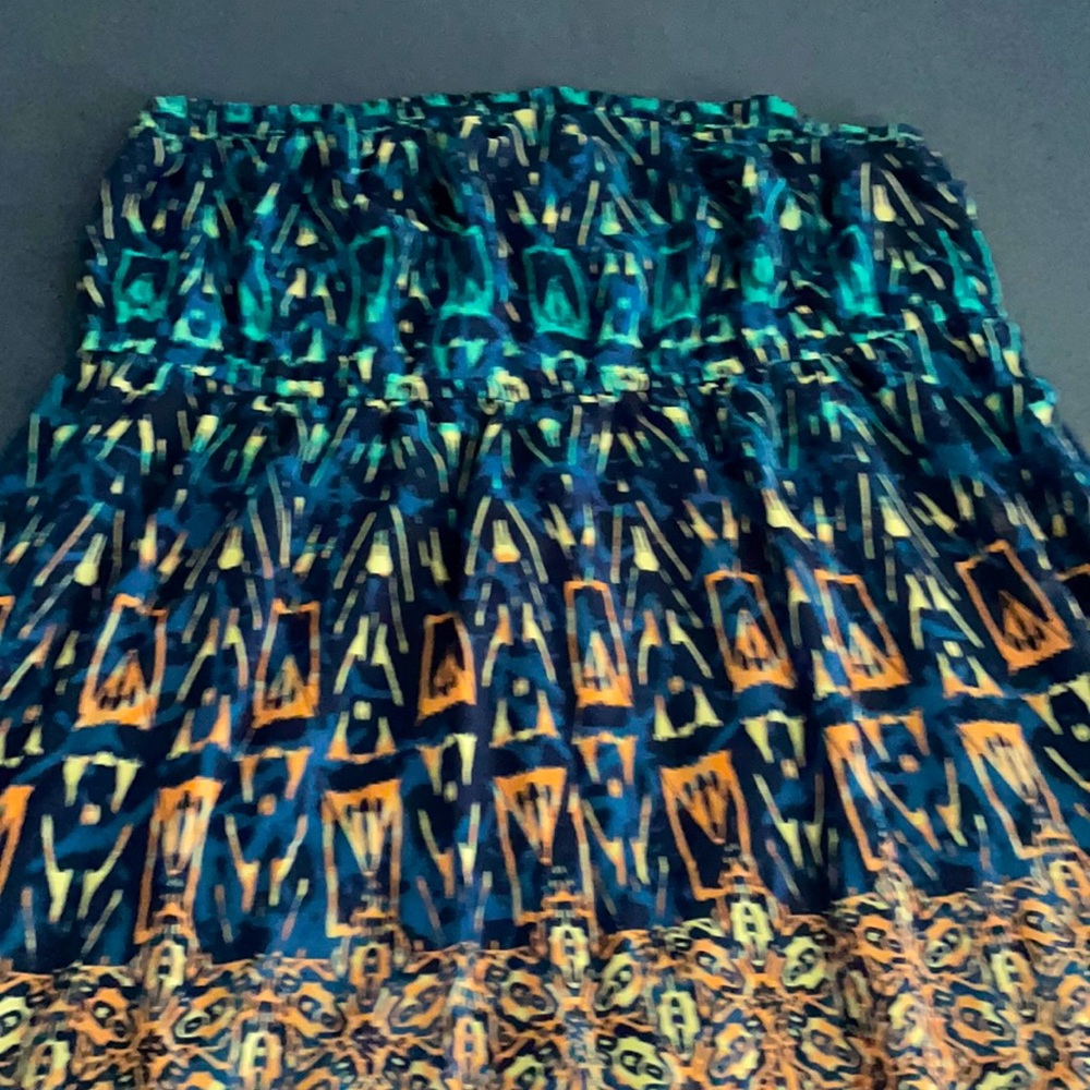 Strapless Multicolor Maxi Dress